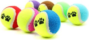Ballons de tennis pour chiens personnalisés, mini, en coton écologique, couleurs pastel, avec empreintes de pattes, jouet interactif pour chien, vente chaude - Product Image 4