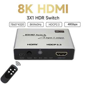 Interruptor HDMI 3x1 Ultra HD 8K OEM de fábrica <span class=keywords><strong>original</strong></span>, salida 3 en 1 con <span class=keywords><strong>mando</strong></span> a distancia IR para HDTV, DVD, <span class=keywords><strong>PS3</strong></span>, PS4, Xbox - Product Image 3