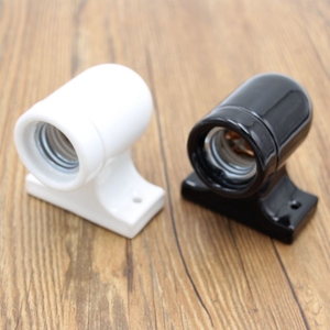 High Quality Vintage Ceiling Wall E27 <strong>Batten</strong> Bulb Socket Screw Ceramic Porcelain Lamp <strong>Holder</strong> - Product Image 2