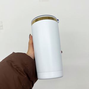 Mug à café isotherme à double paroi, finition brillante, 20 oz, placage or miroir, pour gravure au laser - Product Image 3