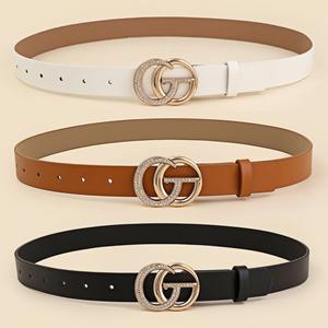 Cintura in pelle sintetica <span class=keywords><strong>di</strong></span> alta qualità da <span class=keywords><strong>donna</strong></span> 2025 Design <span class=keywords><strong>di</strong></span> <span class=keywords><strong>marca</strong></span> squisito con fibbia in metallo stile Jeans in vacchetta - Product Image 2