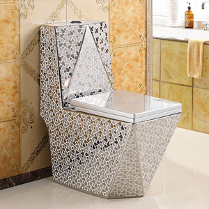 <span class=keywords><strong>Inodoro</strong></span> Plateado, Artículos Sanitarios de Platino, Baño de Lujo, <span class=keywords><strong>Inodoro</strong></span> de Una Pieza Plateado - Product Image 2