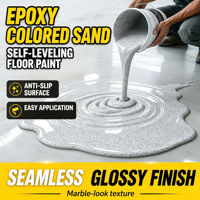 Peinture de sol époxy à base de sable de quartz coloré de qualité supérieure, finition surface marbre