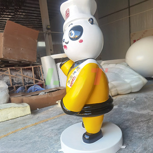 Sculpture de panda en fibre de verre pour extérieur, à poser au sol, figurine animale de style dessin animé IP Mall - Product Image 2