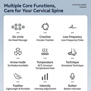 Masseur cervical à impulsions EMS promotionnel, protecteur de nuque intelligent, chaleur à température constante, physiothérapie des vertèbres cervicales, OEM - Product Image 3
