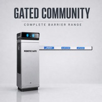 Fournisseur de barrières automatiques 200W DC24V DC36V certifiées CE pour allées de communautés fermées