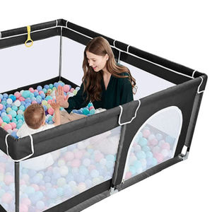 2025 portatile pieghevole bambino Playard facile da montare interno/esterno box con pannello di sicurezza in legno stile casa parco palestra uso - Product Image 2