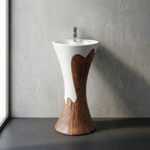 Lavabo sur pied en céramique imprimé art moderne coloré, articles sanitaires, prix de gros direct usine - Product Image 6