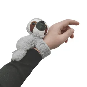 Creative Slap Bracelet Plush Toy Promotional Sloth Huggers Stuffed Animal Tiger Plush Toy