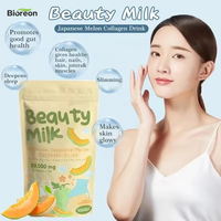Stock Limité : Boisson en Poudre de Collagène Premium Éclaircissante pour la Peau, au Melon et à la Fraise, pour Femmes