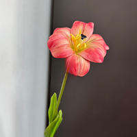 Bunga Tulip Buatan EVA Real Touch Tangkai Tunggal Kelopak Terbuka untuk Dekorasi Rumah, Rangkaian Bunga, Buket Pernikahan