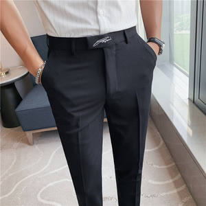 Hosen Sommer Dünne Mode Stickerei Freizeit hose Koreanische Version Slim-Fit Kleine Fußhose Business West Hose - Product Image 4
