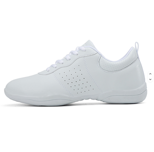 Chaussures de cheerleading pour filles, chaussures de danse blanches, chaussures de sport pour jeunes, chaussures d'entraînement athlétiques confortables, chaussures plates pour filles - Product Image 1
