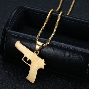 Yunnique <b>Titanium</b> Steel 1911 Pistol Pendant Necklace Full Diamond Pave Setting Geometric Design for Men Hip Hop Jewelry Part - Product Image 4