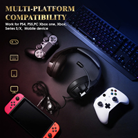 Casque de jeu filaire circum-auriculaire, lumière monochrome, 3,5 mm, pour PS4, ordinateur portable, avec microphone micro USB