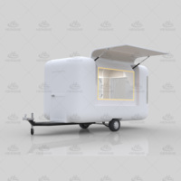 Mini stand de nourriture mobile rond de haute qualité pour le café, style moderne, remorque de bar mobile, chariot à hot-dogs personnalisé, Californie