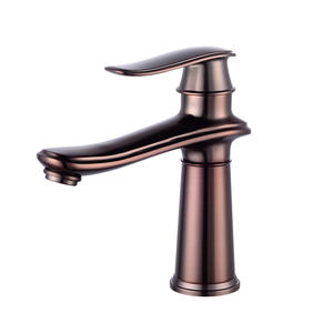 Grifo de lavabo de estilo europeo, encimera de cobre completo, oro antiguo, clásico - Product Image 1