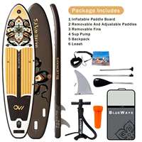 Planche de surf gonflable en PVC légère 10 pieds, portable, de haute qualité, SUP gonflable complet