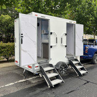 Remorque toilettes portables 280 cm, remorque douche mobile, WC extérieur, remorque toilettes portables, remorque sanitaire