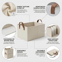 Boîte de rangement pliable de grande capacité, écologique et durable, en coton et lin, pour organiser les vêtements, les serviettes, les livres, les salons