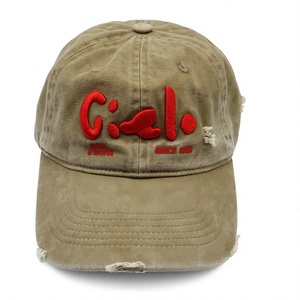 Casquette de baseball en coton vieilli à 6 panneaux, couleur unie, avec logo brodé, pour usage quotidien et loisirs, vente en gros - Product Image 3