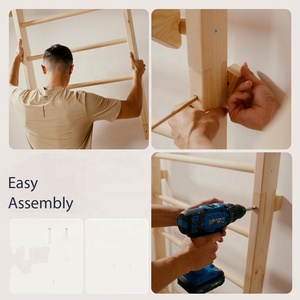 Wellshow Sport Barre de <span class=keywords><strong>gymnastique</strong></span> multifonctionnelle murale en bois pour enfants et adultes - Product Image 6