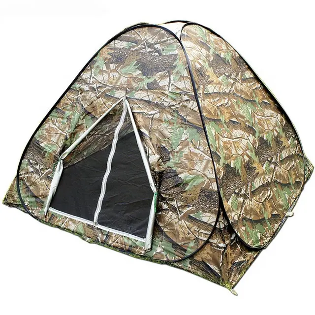 خيمة منبثقة الفضة المغلفة المحمولة أدوات تخييم للسفر الأخضر التمويه اللون أضعاف في جولة حقيبة حمل سهلة تأخذ