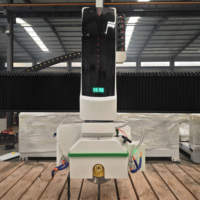 Máquina de Corte de Piedra con Sierra de Puente de 5 Ejes, Router CNC con Servomotor y Caja de Cambios para Corte de Granito y Piedra Artificial