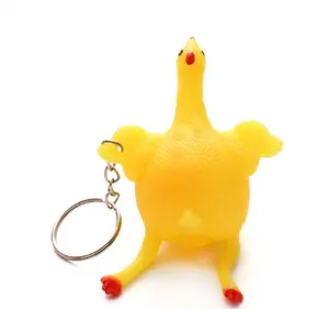 Gadget divertenti giocattoli Vent pollo uovo intero galline ovaiole palla antistress folla portachiavi giocattoli per bambini
