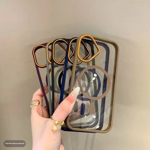 Custodia alta trasparente con bordo morbido per Apple per <span class=keywords><strong>iPhone</strong></span> 15promax 16 più nessuna ingiallimento acrilico per ragazza custodia per telefono per Pc - Product Image 1