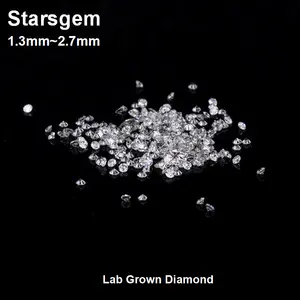 Starsgem 1.3MM -1.7mm के लिए मैन मेड बनाया HPHT सिंथेटिक लैब बढ़ी हीरा घड़ी