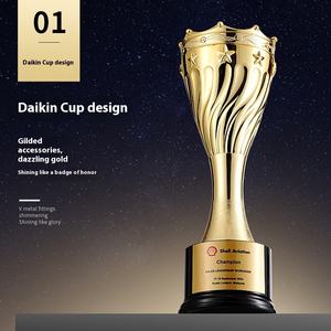 मैराथन खेल फुटबॉल/बास्केटबॉल चैंपियन गुणवत्ता ट्रॉफी के लिए अनुकूलित धातु खेल बैठक ट्रॉफी रचनात्मक पुरस्कार - Product Image 2