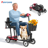 Nouveau scooter de mobilité tendance, super léger (14 kg/15 kg), en alliage de magnésium, capacité de charge de 125 kg, double batterie, autonomie de 45 km, pour personnes âgées