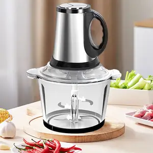 2l kitchen mincer vegetable bowl automatic chopper 3l machine electric stainless, steel slicer meat grinder/