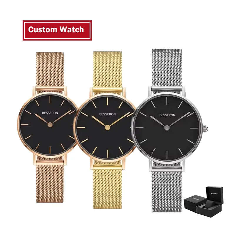 Montre-bracelet fantaisie pour femmes, oem, japon miyota 2035, mouvement, étanche 3atm, montre pour femmes