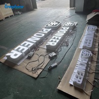 Enseigne lumineuse à lettres LED personnalisées en acrylique 3D pour publicité extérieure, entreprise, magasin, conception de logo gratuite