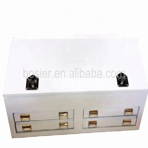 Bột màu trắng tráng nhiệm vụ nặng nề thép <span class=keywords><strong>4</strong></span> ngăn kéo UTE xe tải hộp công cụ đầy đủ bên mở-để bán - Product Image 1