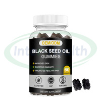 Suplemen Kecantikan Gummy Minyak Oregano OEM dengan Minyak Biji Jintan Hitam Cold Pressed Halal 1500mg Minyak Biji Jintan Hitam Organik