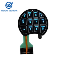 LED Membrane Switch Illumination Tactile Keypad Keyboard with Metal Domes for Telecommunication Equipment