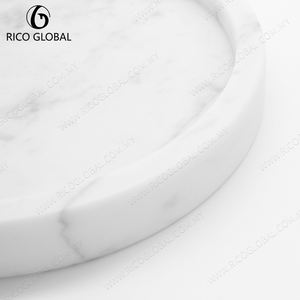 Plateau de service en bois naturel minimaliste moderne en marbre blanc et gris et plateau en mélamine pour la cuisine de marque OEM de Malaisie - Product Image 2