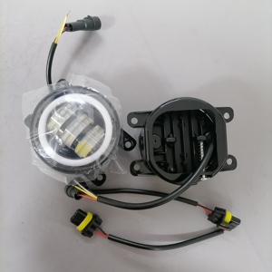 Chất Lượng Cao 3.5 Inch 90Mm <span class=keywords><strong>LED</strong></span> Đèn Lái Xe Màu Xanh/Đỏ Halo Vòng DRL Thiên Thần Mắt Đèn Sương Mù Không Thấm Nước 60W Ban Ngày Chạy 12V Mới - Product Image 5