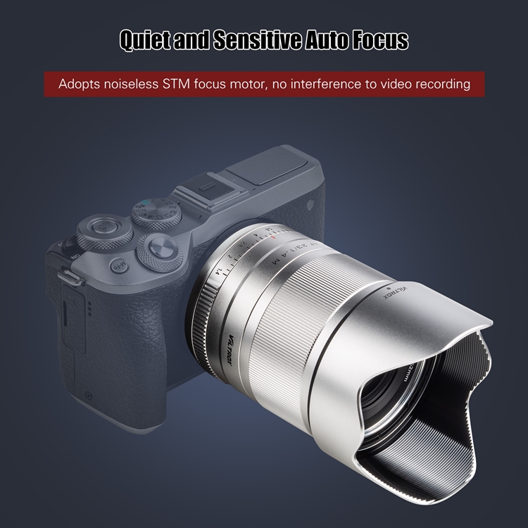 VILTROX AF23/F1.4M Auto Focus Camera Lens APS-C F1.4 Large Aperture 23mm Focal Length M-Mount for Canon EOS M3/M5/M6/M6