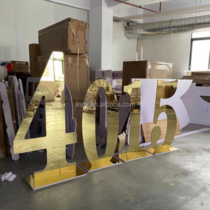 Decorazioni Personalizzate per Feste di <span class=keywords><strong>Compleanno</strong></span>, Grandi Numeri in Acrilico, Insegna Specchiata Dorata, Numeri Giganti da 3-4 Piedi per Feste e Matrimoni - Product Image 3