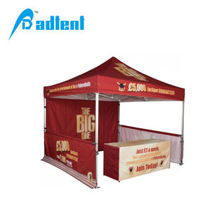 Lujo Aluminio <span class=keywords><strong>3x3</strong></span> Toldo Gazebos Tiendas de campaña al aire libre con cortina de marca impermeable Impresión de publicidad interior 5M Distancia de la Bahía - Product Image 2
