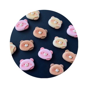 เรซิ่นคาโบชองรูปหมีการ์ตูนน่ารักแบบใหม่ 100 ชิ้น สำหรับตกแต่งสมุดภาพ DIY งานแต่งงาน กิ๊บติดผม และงานฝีมือต่างๆ - Product Image 4