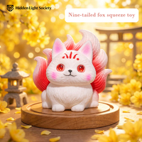 Adorable jouet souple Renard à neuf queues, jouet anti-stress en TPR à récupération lente, marchandise de revente pour les supermarchés et le commerce de détail