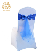 Ruban élastique de décoration pour dossier de chaise de mariage, idéal pour banquets, hôtels, restaurants et fêtes - Vente en gros