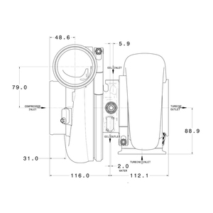 Série G G42-1450 G42 1450 Turbocompresseur <span class=keywords><strong>1200</strong></span> G42-<span class=keywords><strong>1200</strong></span> compact roulement à billes BB SS boîtier de Turbine 879779 T4 V bande - Product Image 4