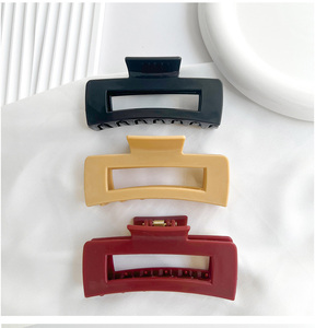 Hình chữ nhật vuông 10.5 13cm lớn lớn uốn cong tóc móng vuốt kẹp linh hoạt cao su không thể phá vỡ tóc accesori mềm Silicone Claw <span class=keywords><strong>Clip</strong></span> - Product Image 3