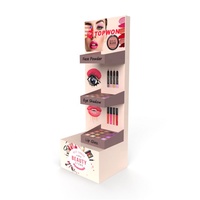 Estantes de Cartón Plegables para Tienda Personalizados, Exhibidores de Maquillaje para Tiendas de Cosméticos